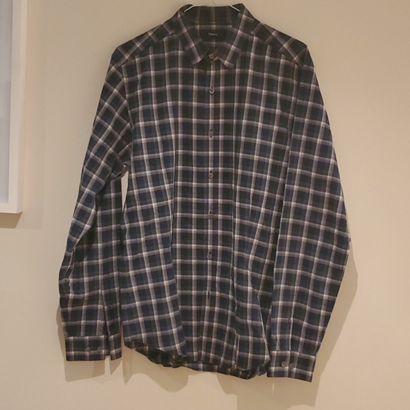 Luxury Theory mens checkered shirt slim fit size m - Picture 6 of 6